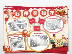 我家幸福年小报春节全家福手抄报小报下载图片模板worddoc设计图元旦手抄报大全编号19083900