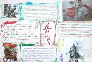 岳飞手抄报图片大全