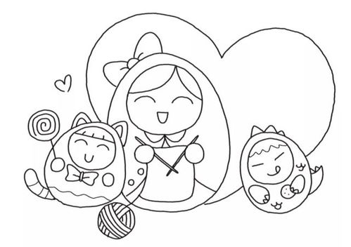 献给妈妈可爱的母亲节简笔画