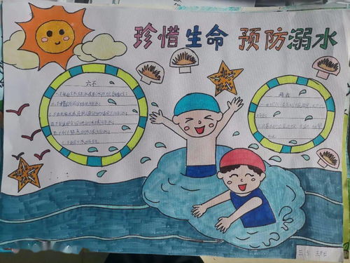 学生防溺水手抄报展示
