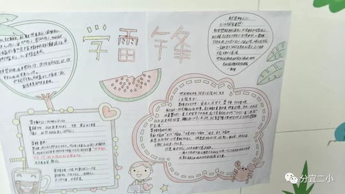 分宜二小开展学习雷锋精神争当美德少年主题活动黑板报手抄报评比