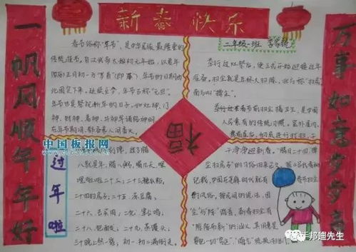 2018狗年春节手抄报,既简单又漂亮