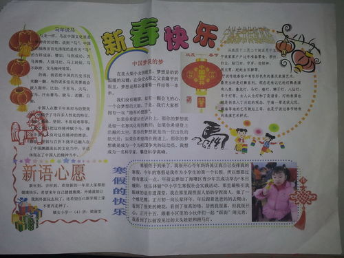 新春快乐手抄报图片资料