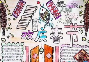 2019春节手抄报图片二年级