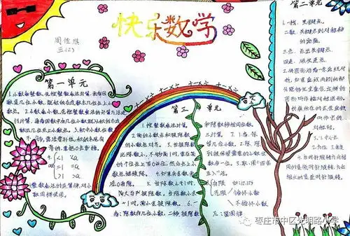 光明路小学五2班举行数学手抄报比赛