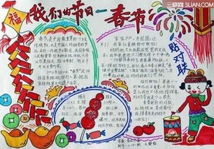 春节手抄报三十字