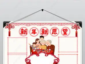 我的新年愿望手抄报模版学生新年新计划小报图片模板下载