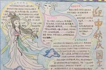 20多种创意中秋节灯笼贴心国庆中秋手抄报,一次解决好多作业哦