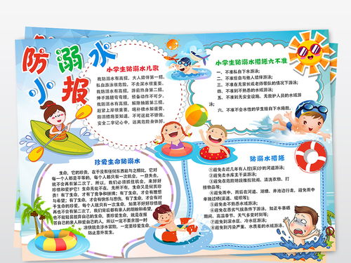 防溺水小报游泳安全电子手抄小报简单模板图片素材psd下载64.59mb防溺水手抄报大全安全手抄报
