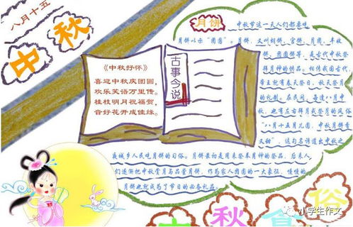 中秋节手抄报图片素材模板文字