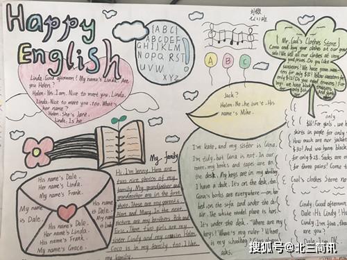 杭口镇中学举行英语手抄报大赛