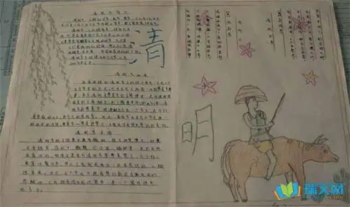 小学生清明节手抄报