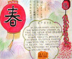 春节手抄报集祈年