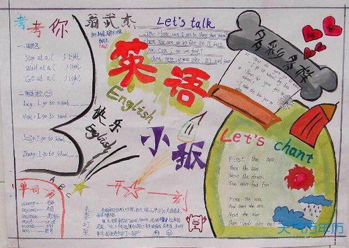 2020英语手抄报我爱学英语手抄报图片简单又漂亮