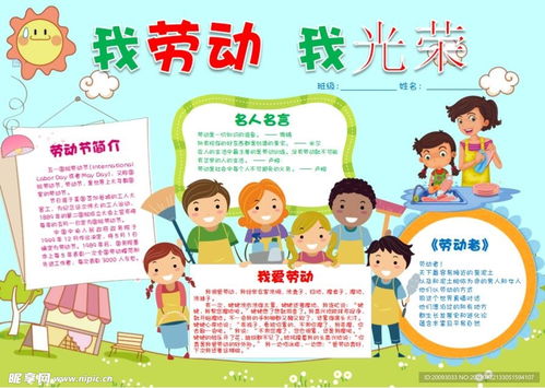 五一劳动节手抄报设计图