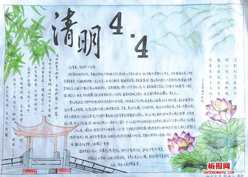 小学清明节手抄报