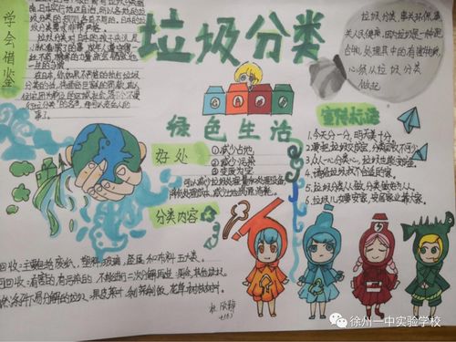 徐州一中实验学校开展垃圾分类你我先行主题手抄报活动