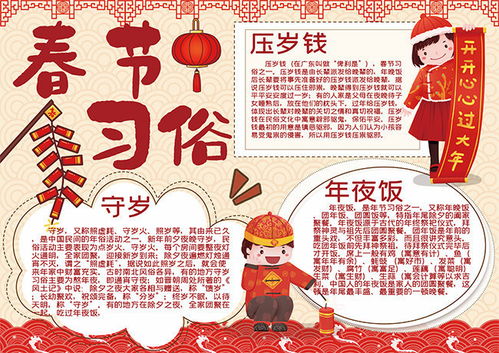 春节习俗手抄报图片下载