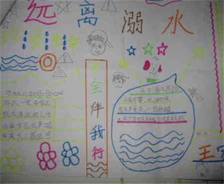 防溺水手抄报水中抽筋自救法