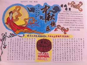 中秋节手抄报图片素材模板文字简单易画...赶快给孩子准备