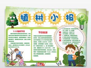 312植树节小报电子小报手抄报宣传海报模板图片psd设计图下载植树节手抄报大全编号19229415