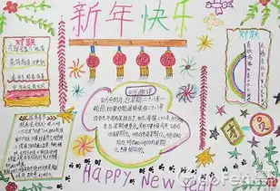 手抄报新年我快乐我成长的图片大全