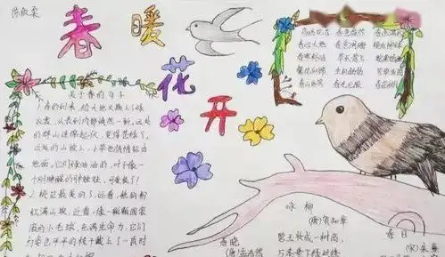 描写春天的好词好句好段手抄报,这个季节用得上,值得收藏