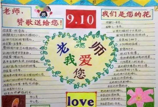 教师节又要到了手抄报好词好句祝福语,收藏备用