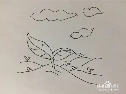 春天来了简笔画画法