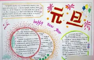 元旦手抄报版面设计
