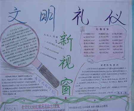 文明礼仪手抄报文明是成功之本