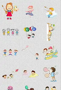 卡通儿童小孩学生幼儿开学季儿童节素材图片模板下载59.23mb动漫人物大全人物形象
