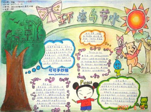 关于保护环境的手抄报图片