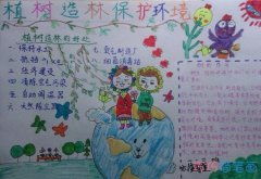 怎么画关于绿色家园植树节的手抄报图片内容