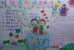 怎么画关于绿色家园植树节的手抄报图片内容