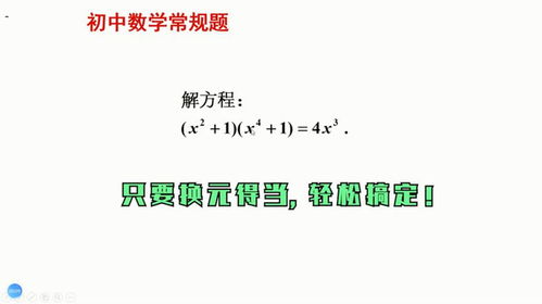 527初中数学常规解方程题,只要换元得当,也很简单
