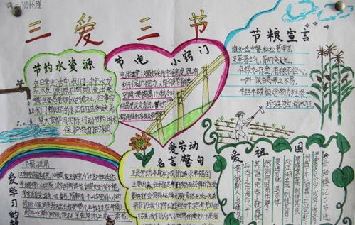 三爱三节的手抄报图片