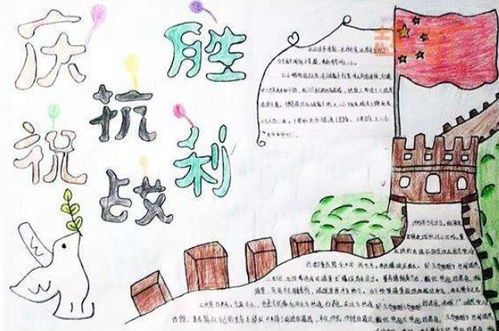 2020抗战胜利75周年手抄报一年级抗日战争胜利75周年手抄报一等奖