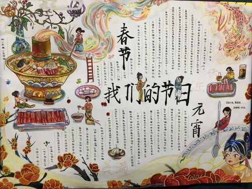 常德市二中我们的节日春节元宵节手抄报优秀作品展