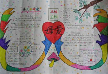 母亲节手抄报祝母亲节日快乐