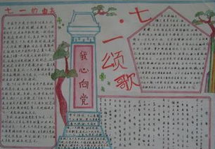 建党节手抄报寻找党的足迹