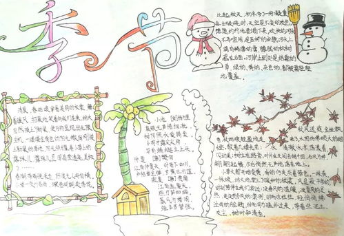 用笔绘出最美四季漳州立人学校七年级手抄报优秀作品展