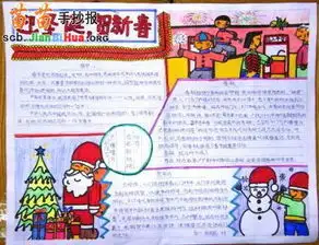 迎圣诞贺新春手抄报图片