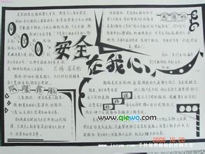 安全小报手抄报图片双面字清楚