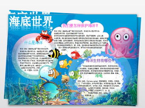 海底世界word手抄报模板图片wps设计图下载课文阅读手抄报大全编号18305979