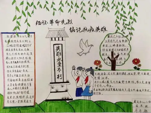 缅怀革命先烈,传承红色基因手抄报获奖作品大展示,快来围观