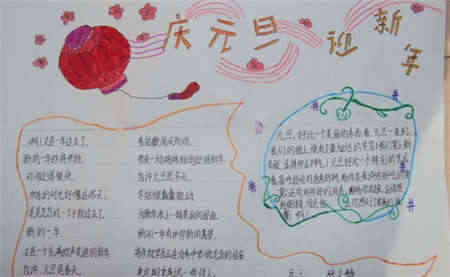 迎新年手抄报我的祝福请记牢