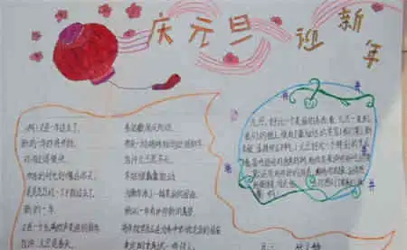 迎新年手抄报我的祝福请记牢