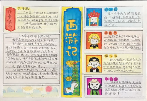 四大名著西游记主题学生手抄报图片含内容文字