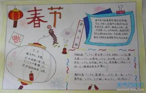 过春节手抄报春节手抄报字少又漂亮